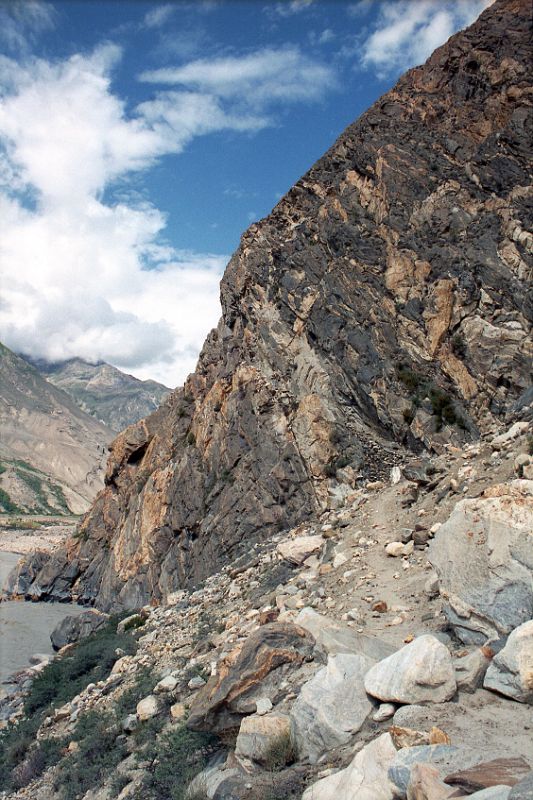 04 Coming Down The Other Side Of A Rock Blocking The Trail High Above Braldu River From Askole To Korophon